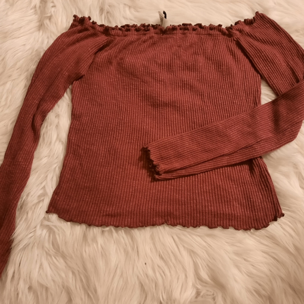 Burgundy Crop top